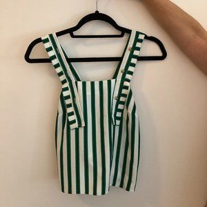 Topshop green/white top